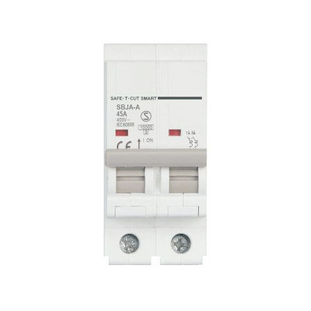 เซอร์กิตเบรกเกอร์ 45 แอมป์ 2 โพล 10KA เซฟ-ที-คัท สมาร์ท รุ่น US สีขาว_0